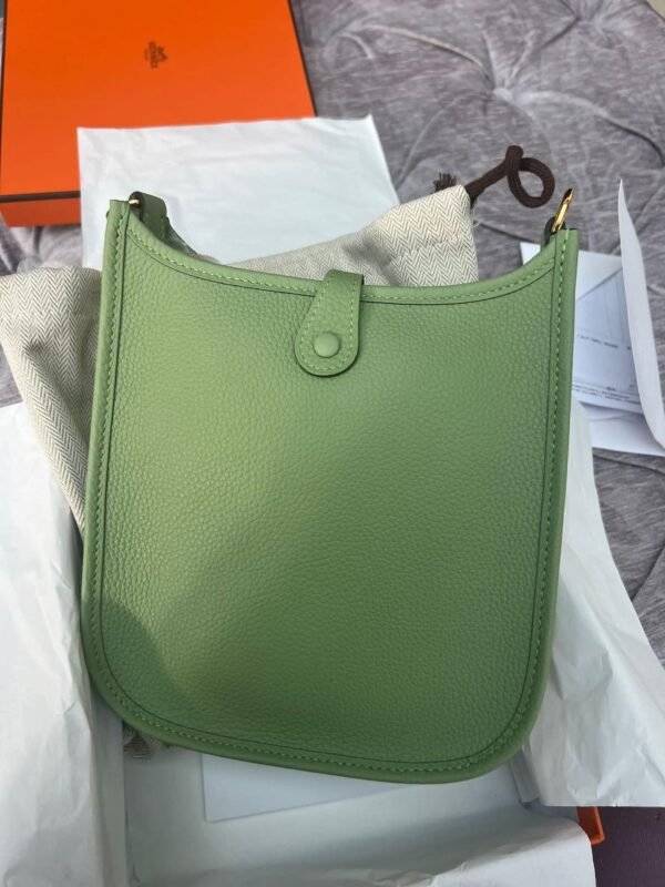 Hermes Mini Evelyne 16 Leather Bag Vert Criquet GHW