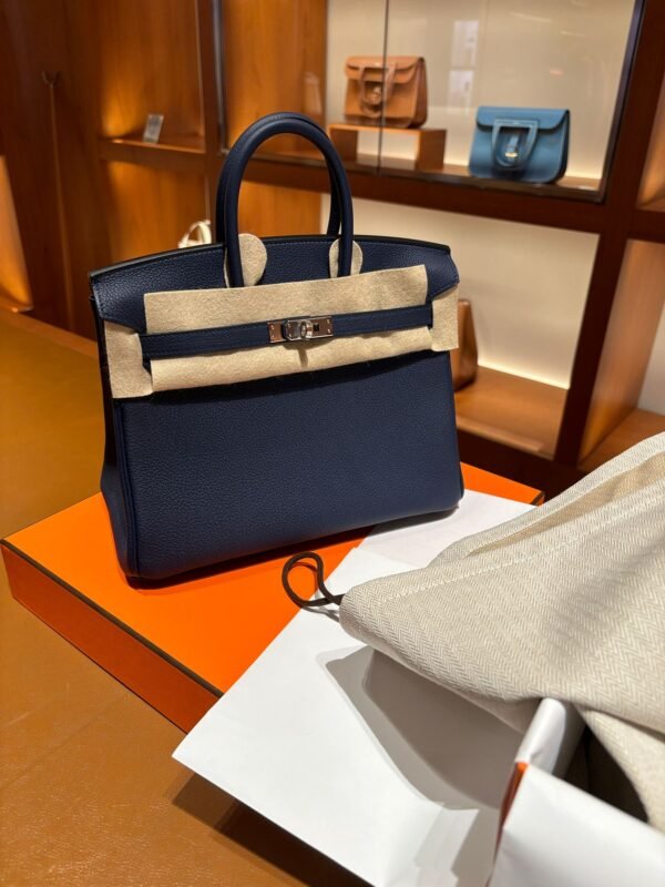 Herm√®s Birkin 25 Veau Togo Bleu Navy PHW
