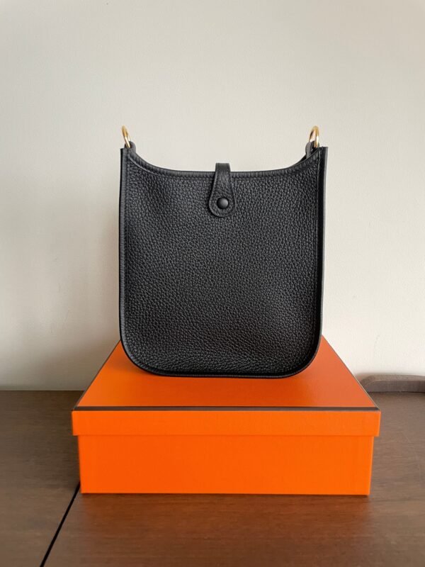Herm√®s Mini Evelyne 16 Leather Bag Black Clemence Gold Hardware