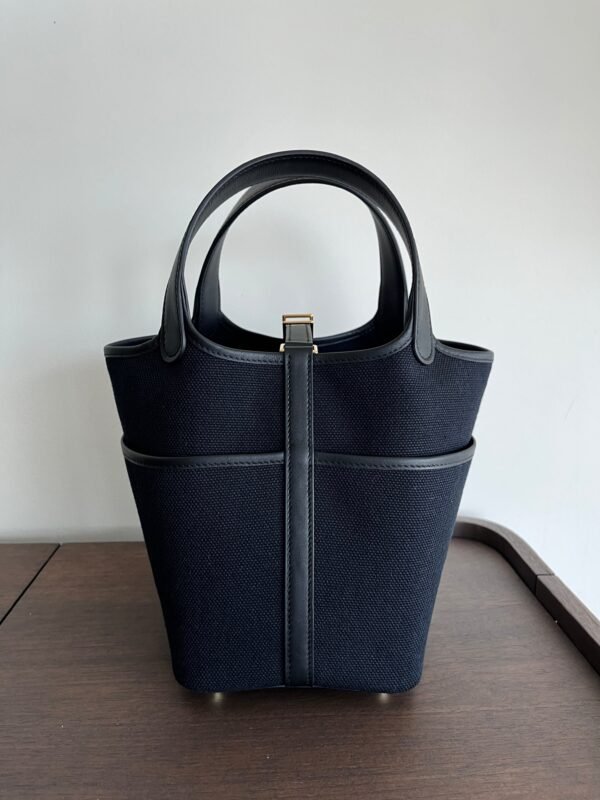 Herm√®s Picotin Cargo 18cm Black Canvas GHW