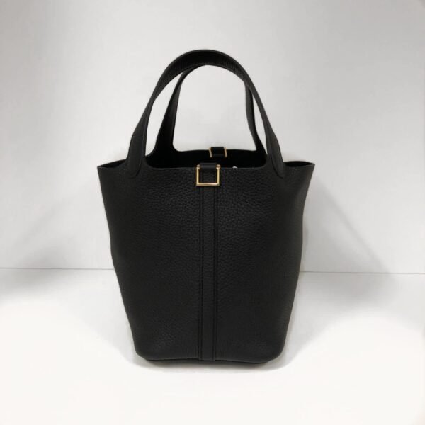 Herm√®s Picotin 18cm Black Clemence GHW