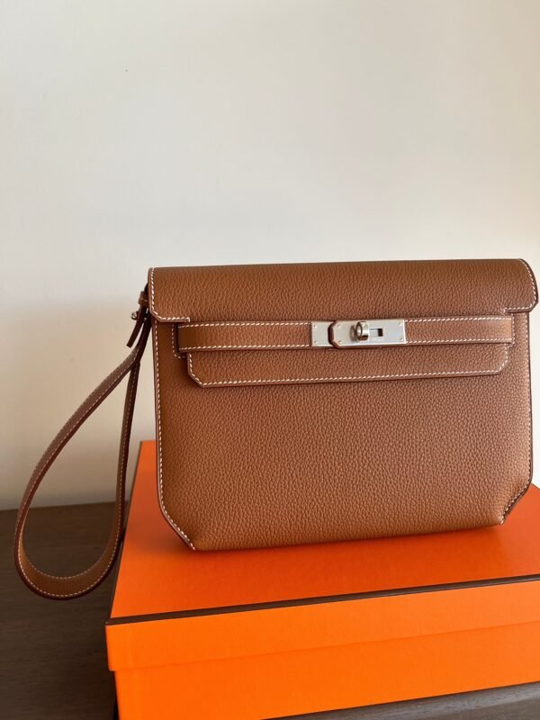 Herm√®s Kelly Depeches 25 Gold Togo Palladium Hardware