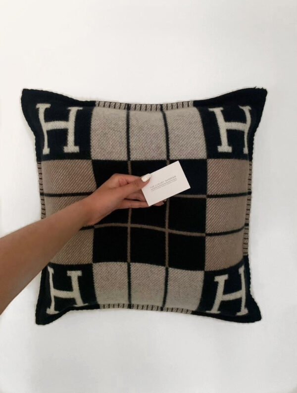 Herm√®s Avalon Pillow (Ecru & Black)