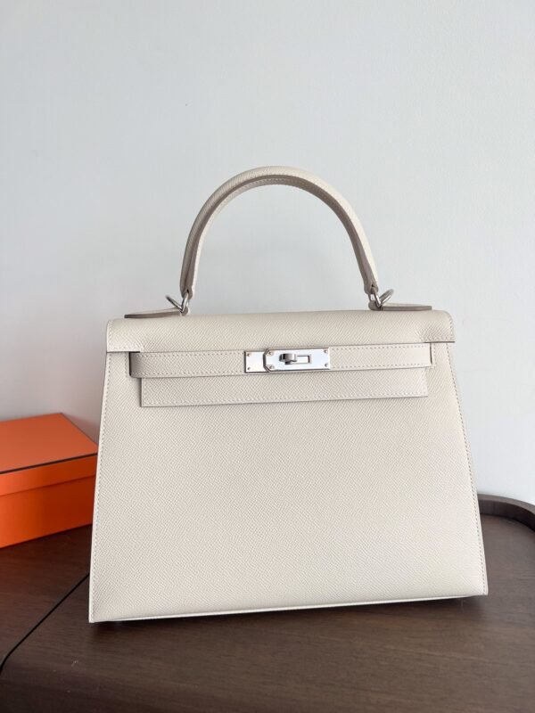 Herm√®s Kelly 28 Sellier Craie Epsom PHW