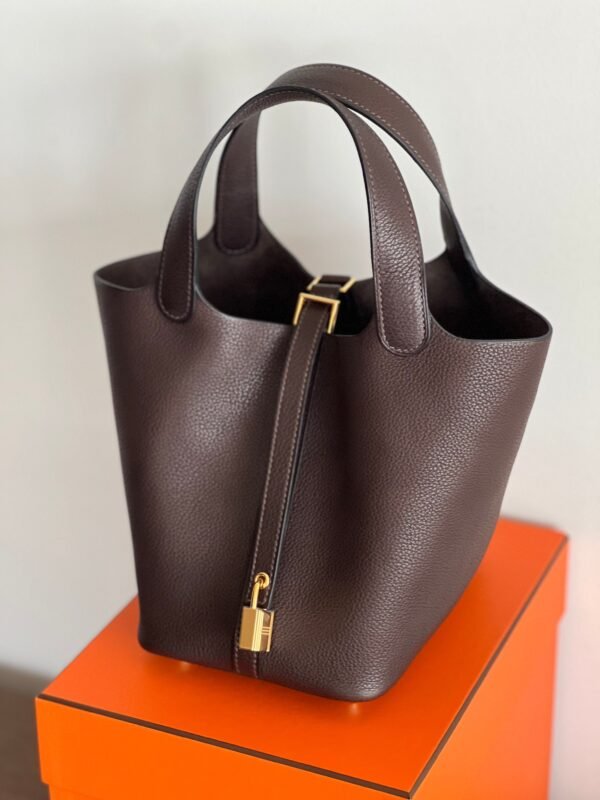 Herm√®s Picotin Barenia Faubourg 18cm Ebene GHW