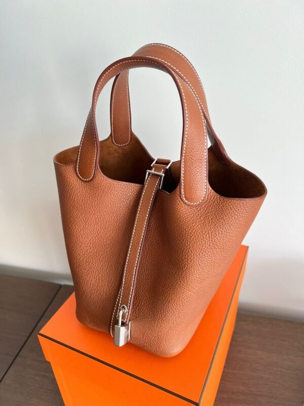 Herm√®s Picotin 18cm Fauve Barenia PHW