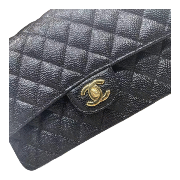 CHANEL CLASSIC Black Caviar Medium Flap Bag